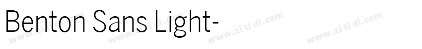 Benton Sans Light字体转换